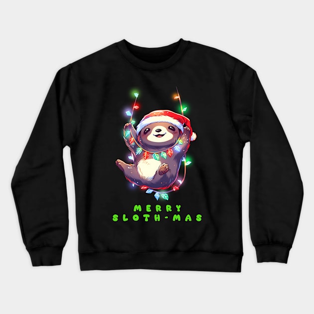 Merry Sloth Mas Crewneck Sweatshirt by The Digital Den